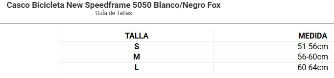 Casco Bicicleta New Speedframe 5050 Blanco/Negro Fox